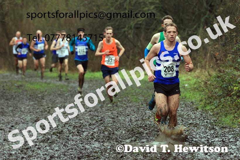 Senior mens 2023 North Eastern Cross Country Champs., Temple Park, South Shields. Photo: David T. Hewitson/Sports for All Pics